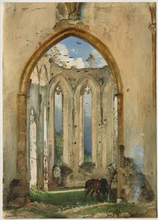 Ruin of a Church, by Rudolf von Alt, 1849