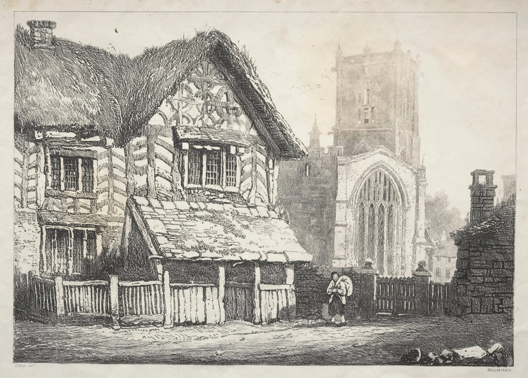A Series of Ancient Buildings and Rural Cottages in the North of England: Helmsley, detail