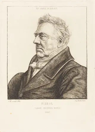 L.J.-Marie Bizeul, a Breton Archaeologist, by Charles Meryon, ink, 1861