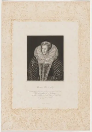 Queen Elizabeth, by James Stow, ink, 1795