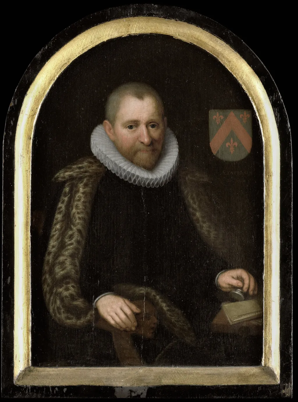 Portrait of Gerrit Willemsz Overrijn van Schoterbosch (c. 1538-1611), by Cornelis Engelsz., oil, 1620