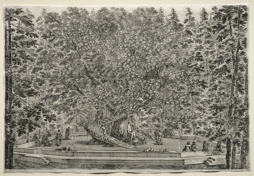 Views of the Villa of Pratolino:  The Inhabited Tree, by Stefano Della Bella, 1653