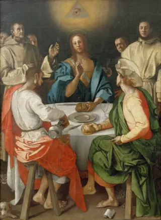 Supper at Emmaus, by Pontormo, oil, 1525