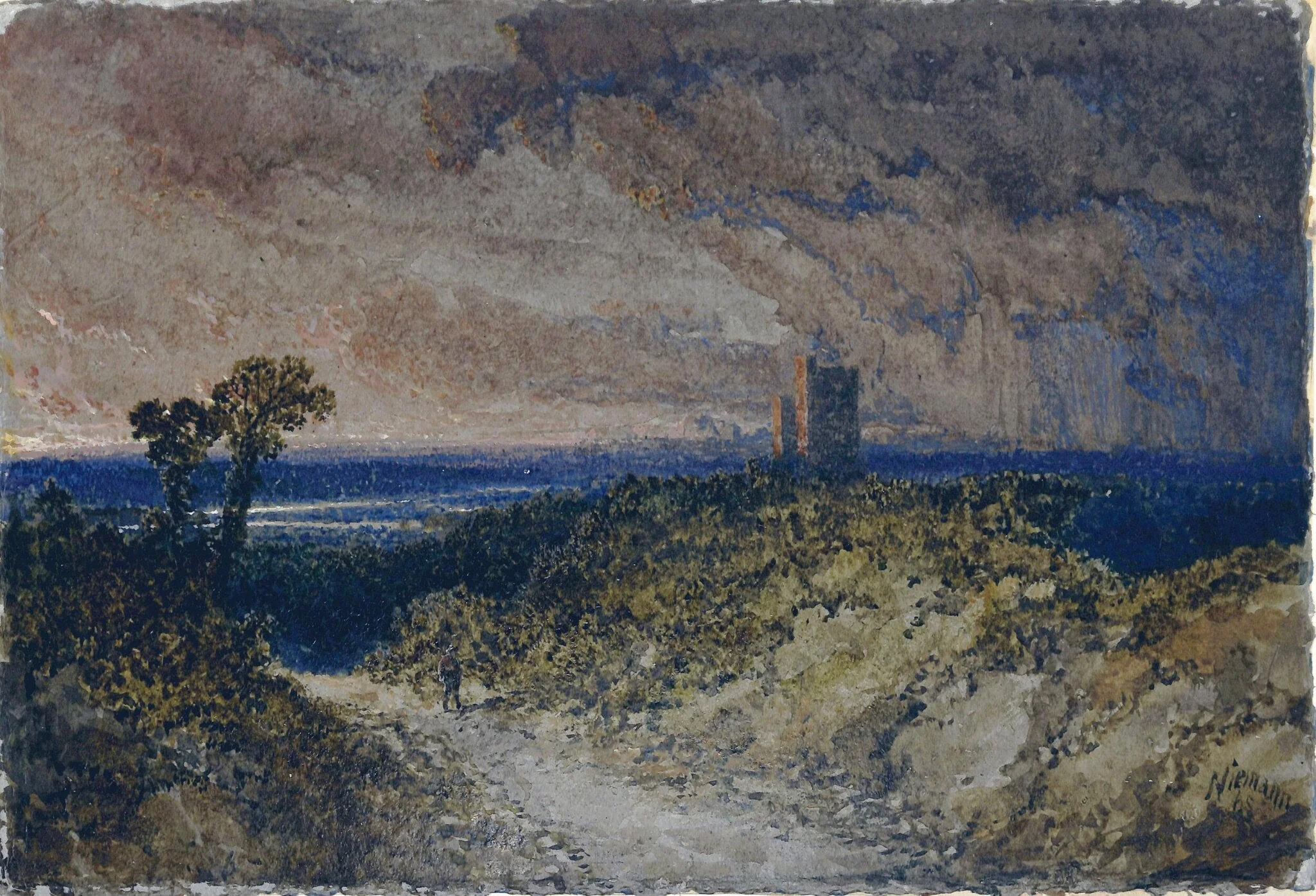 Autumn Evening: A Composition, detail