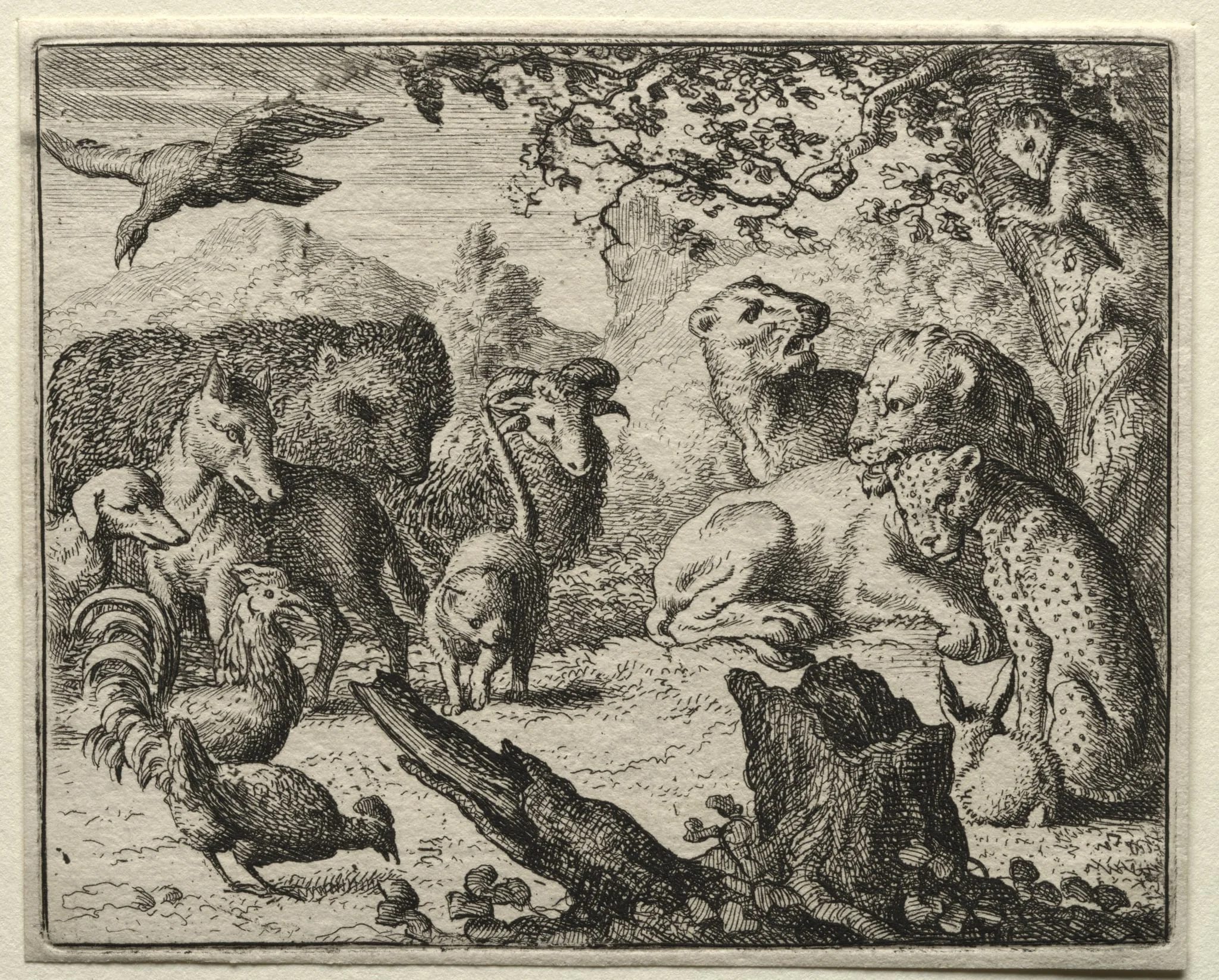 Reynard the Fox: The Lion's Court, detail