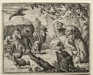 Reynard the Fox:  The Lion's Court, by Allart van Everdingen, 1662