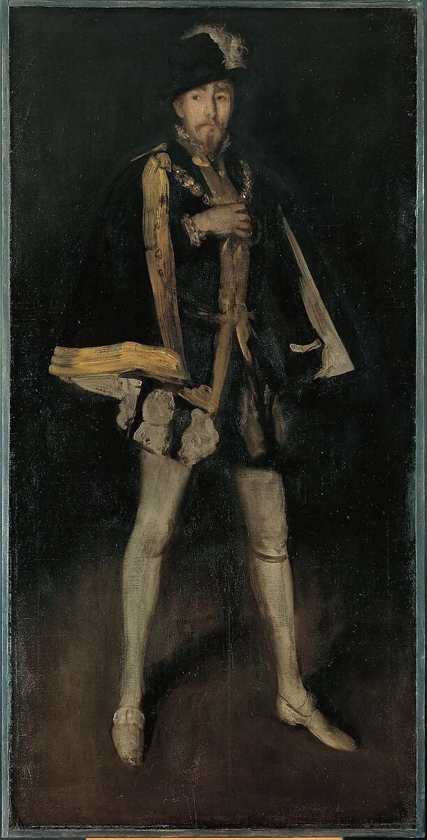 Arrangement in Black, No. 3: Sir Henry Irving as Philip II of Spain, detail