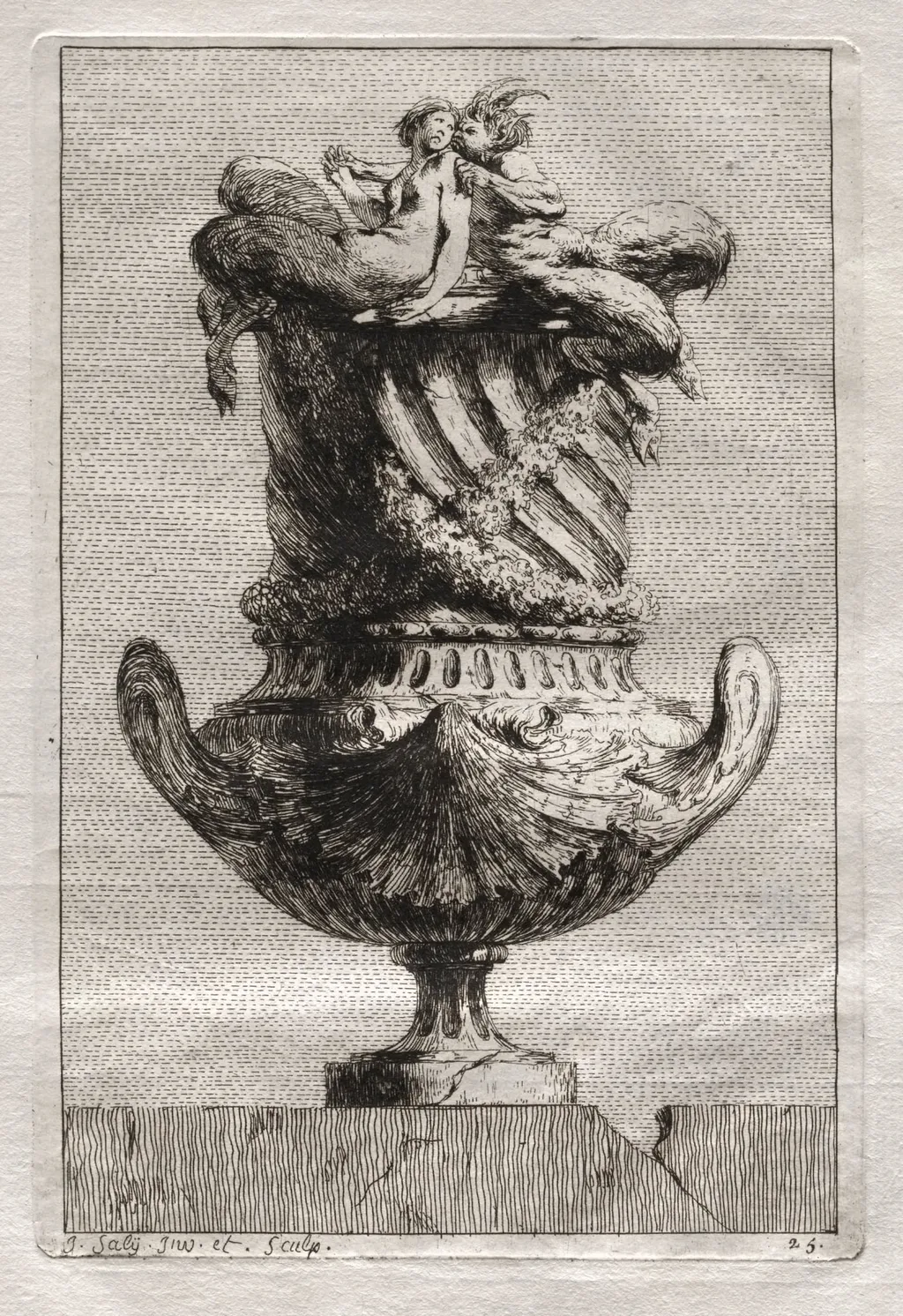 Suite of Vases:  Plate 25, by Jacques François Saly, 1746