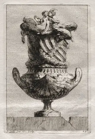Suite of Vases:  Plate 25, by Jacques François Saly, 1746