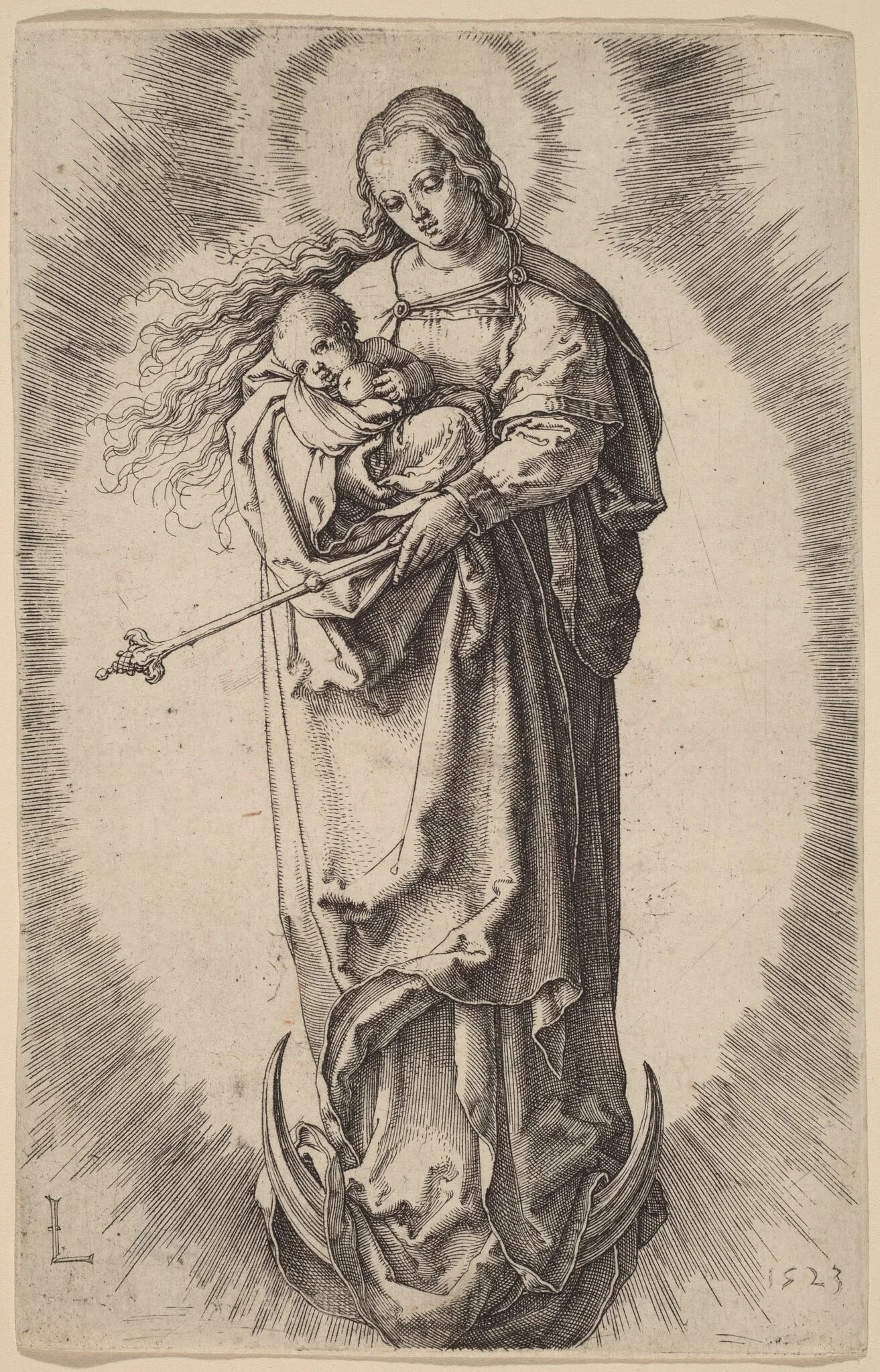 The Virgin and Child on the Crescent, detail