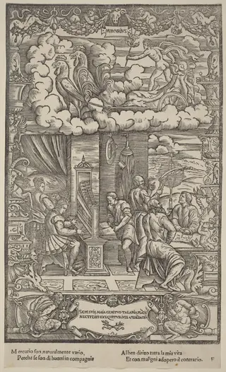 Mercury, by Gabriele Giolito de' Ferrara, ink, 1534