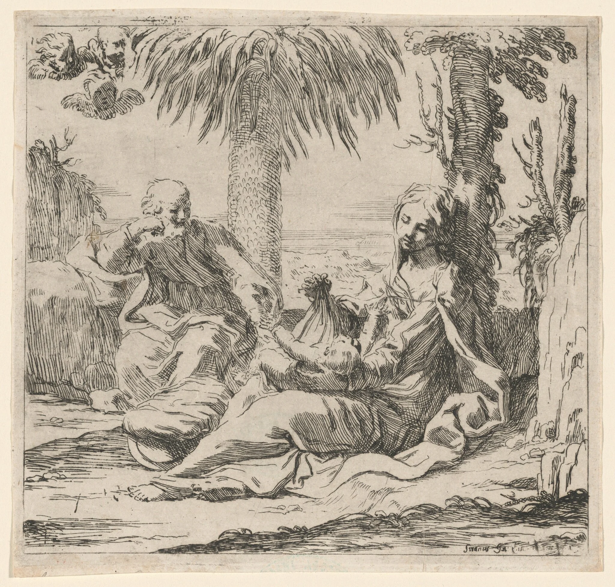 Rest on the Flight into Egypt, detail