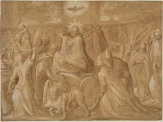 The Triumph of Christ, by Bartolomeo Roverio, ink, 1596