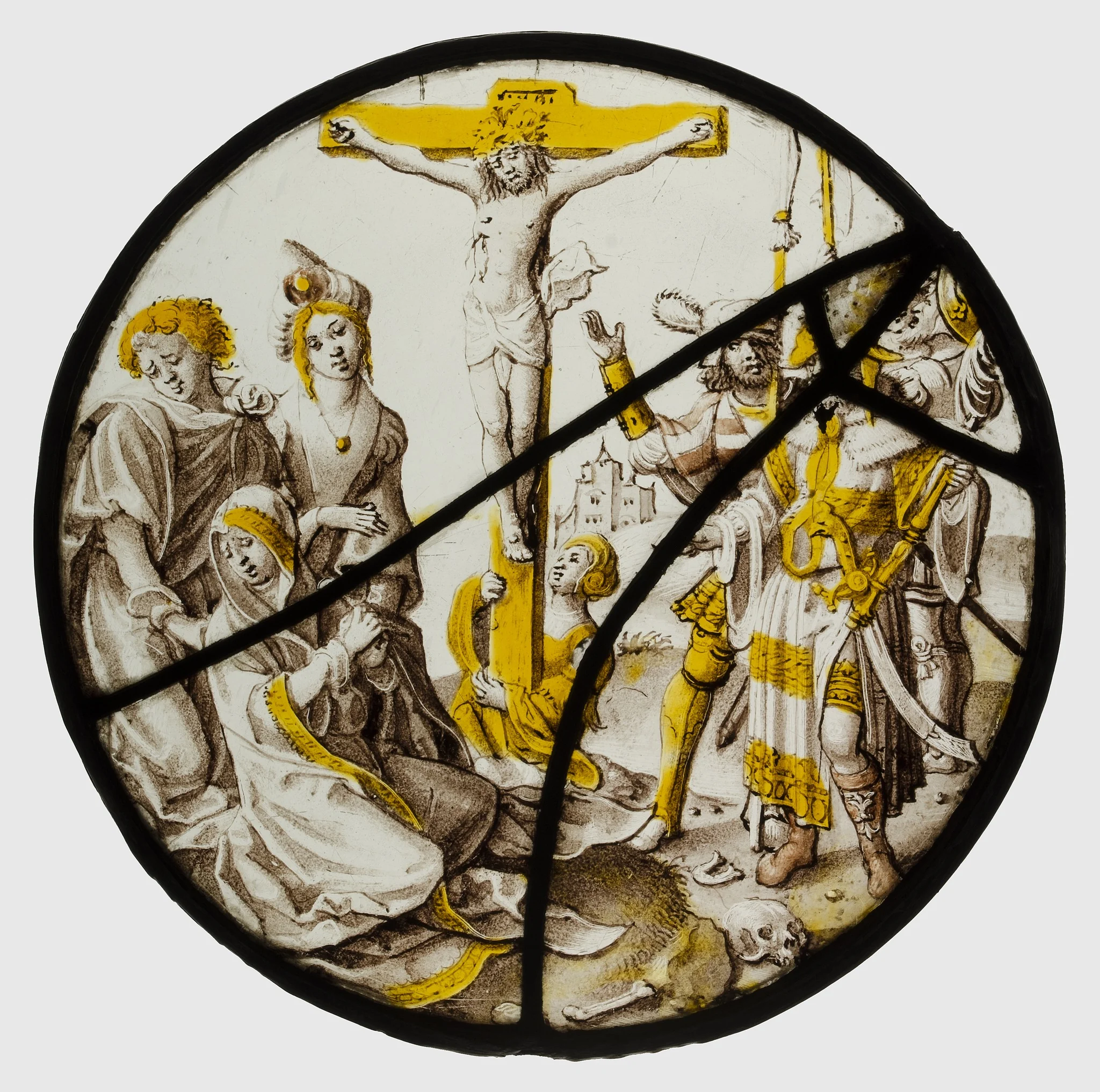 Roundel with the Crucifixion, detail