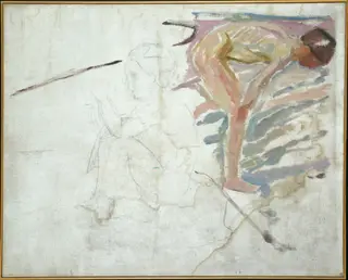 Alma Mater: Fragment, by Edvard Munch, charcoal, 1910
