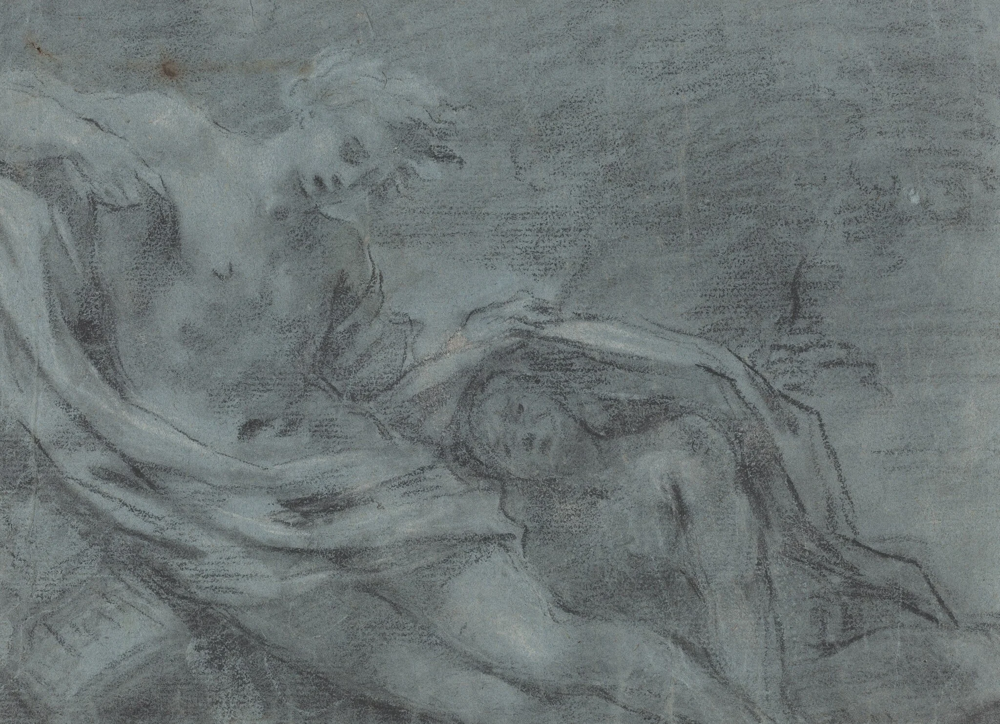 Two Reclining Figures [verso], detail