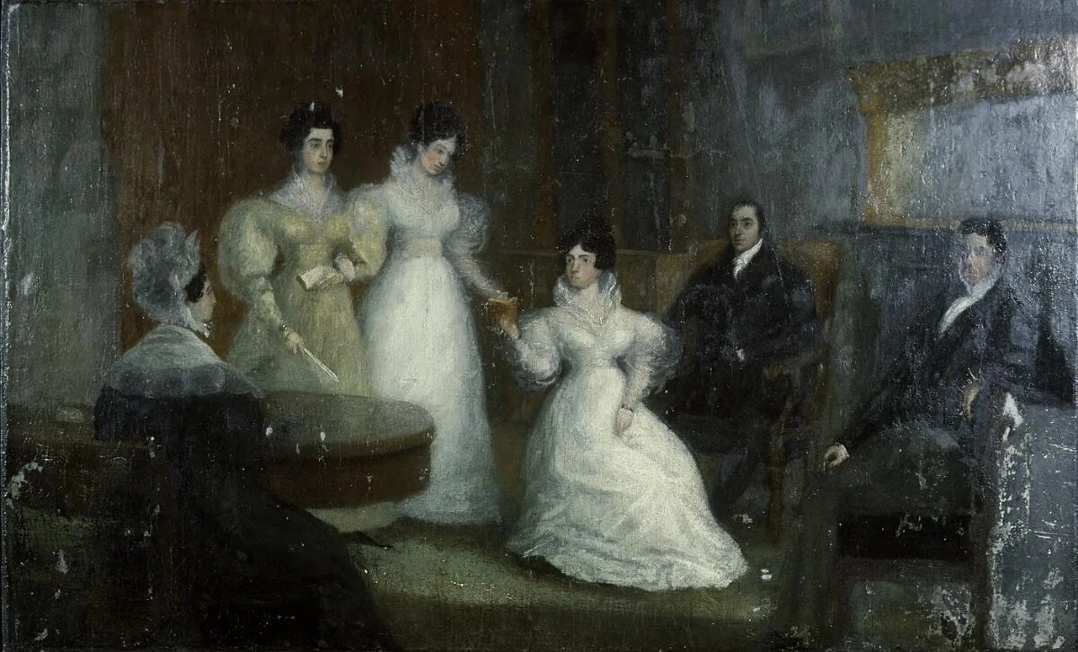 Teulu David Charles, detail