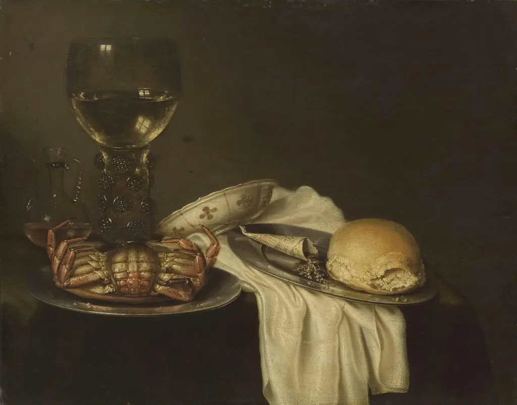 Still Life with a Roemer, by Maerten Boelema de Stomme, oil, 1643