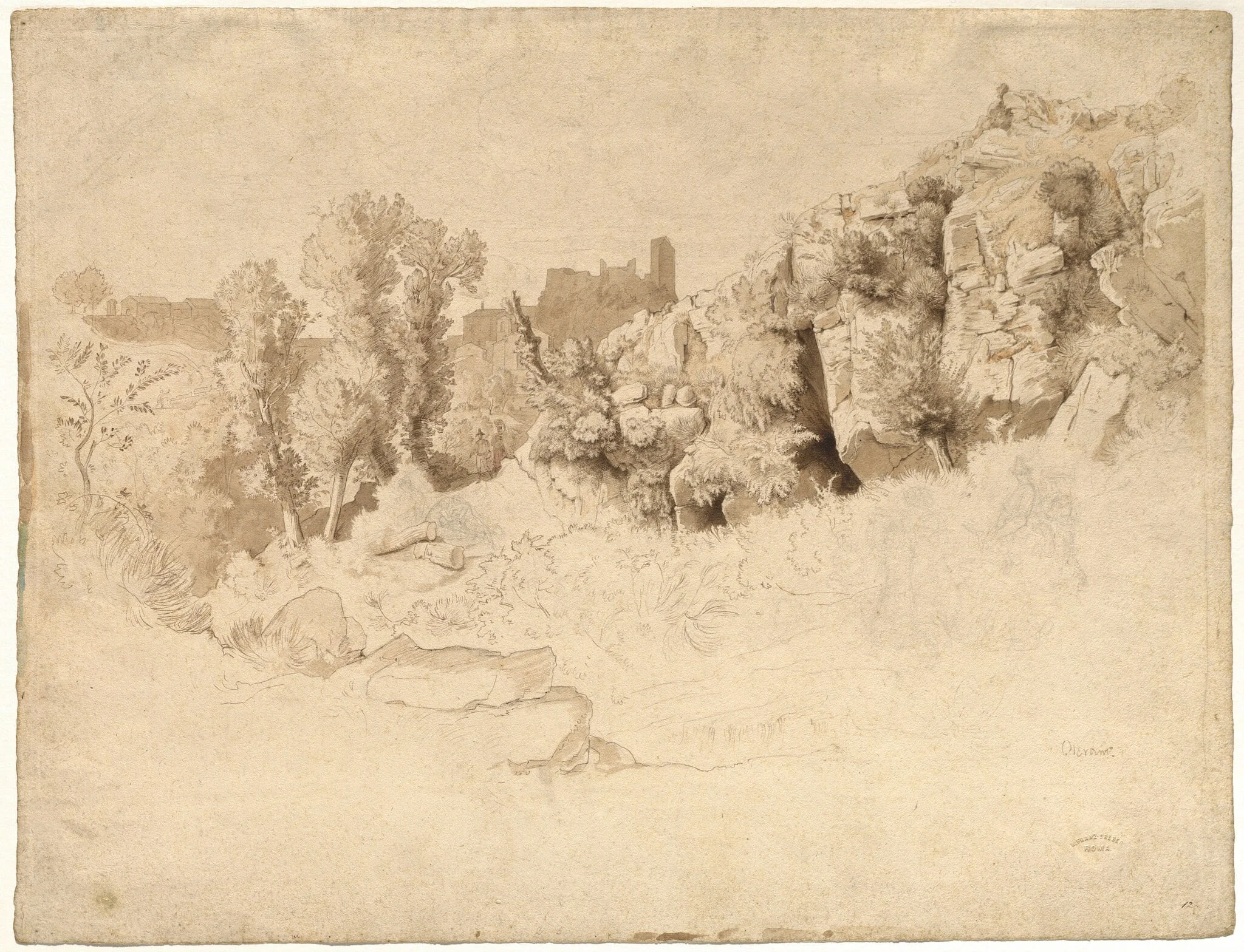 Rock Formations near Olevano, detail