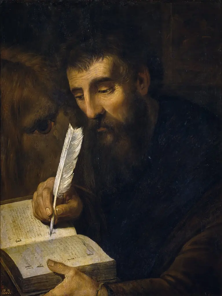 The evangelist Mark, by Artus Wolffort, oil, 1601