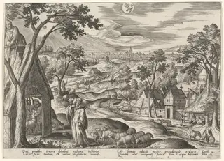 The Good Shepherd, by Adriaen Collaert, ink, 1585