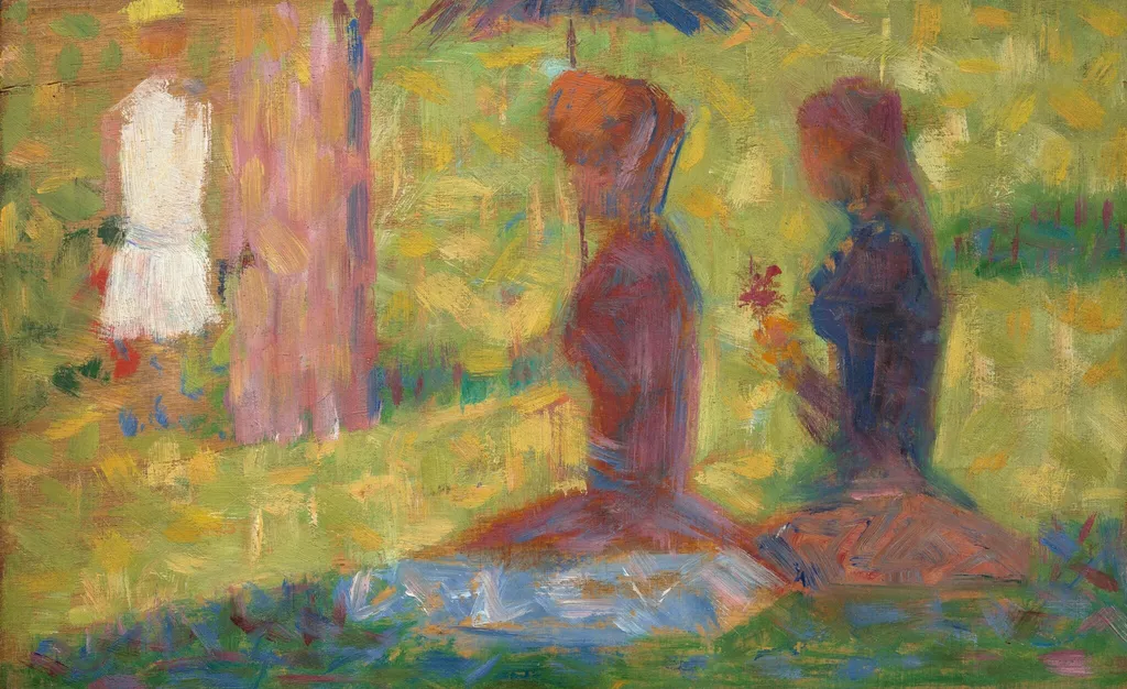 Study of Figures for "La Grande Jatte", by Georges Seurat, oil, 1884