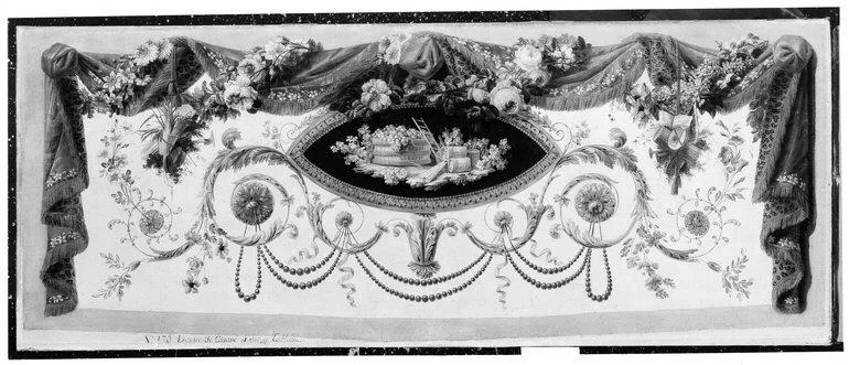 Cartoon for the Back of a Tapestry Settee, detail