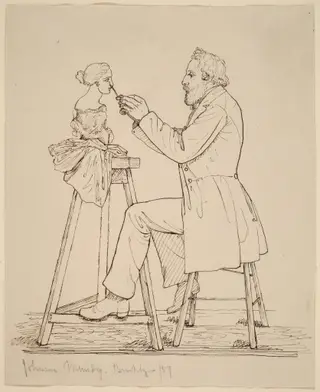 Johnson Mundy, Sculptor, by John Quincy Adams Ward, ink, 1857