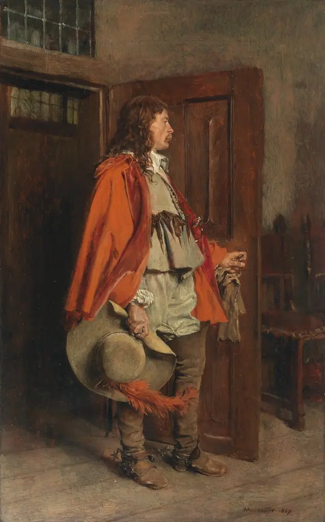 Man in a Red Cloak, by Jean Louis Ernest Meissonier, unspecified, 1867