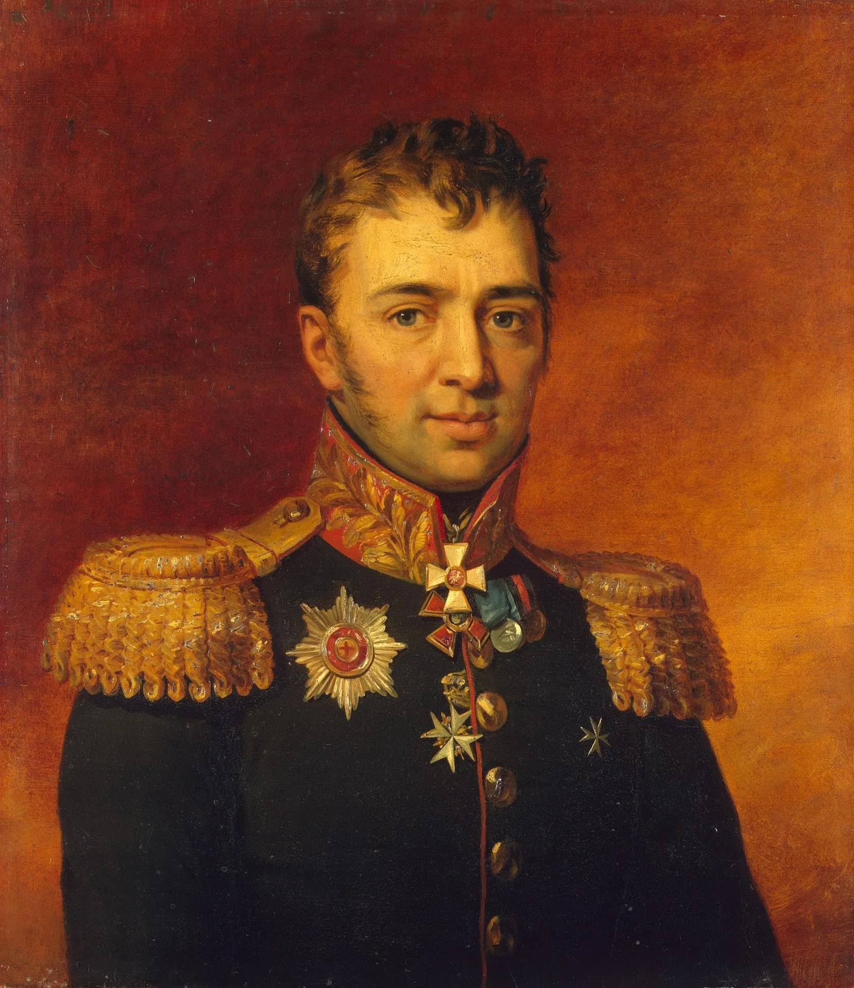 Portrait of Pyotr G. Likhachov (1758-1813), detail