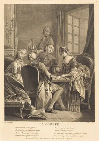 La comete, by Jacques-Philippe Le Bas, ink, 1745
