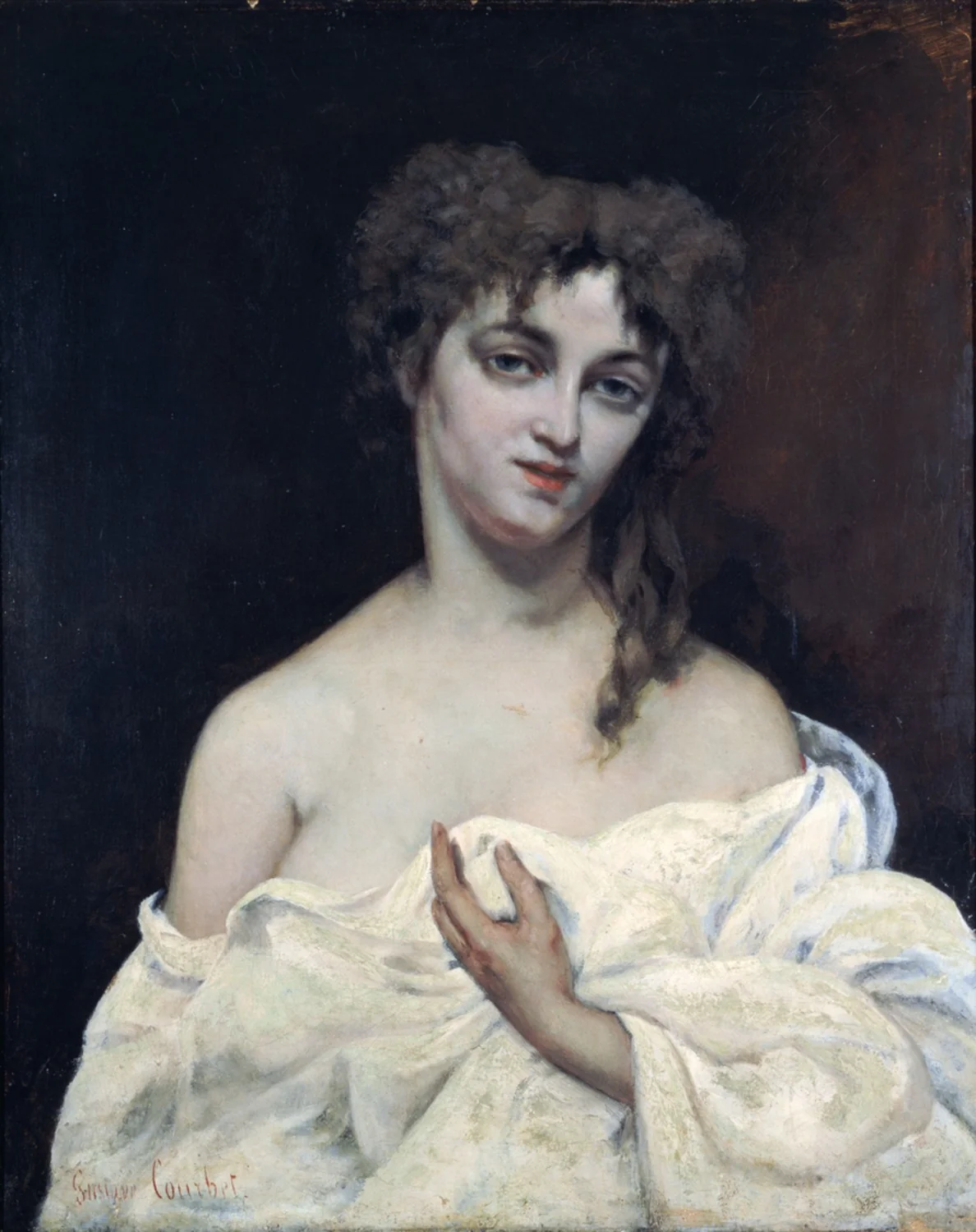 Woman with Bared Breast, detail