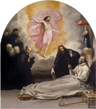 The Death of the Venerable Odón de Novara, by Vincenzo Carducci, oil, 1632