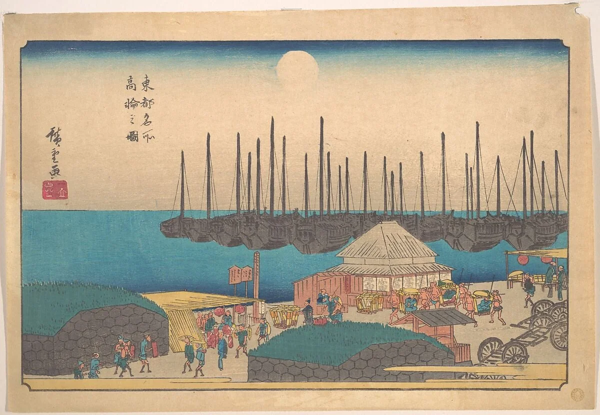 東都名所 高輪之図|Takanawa no Zu, detail
