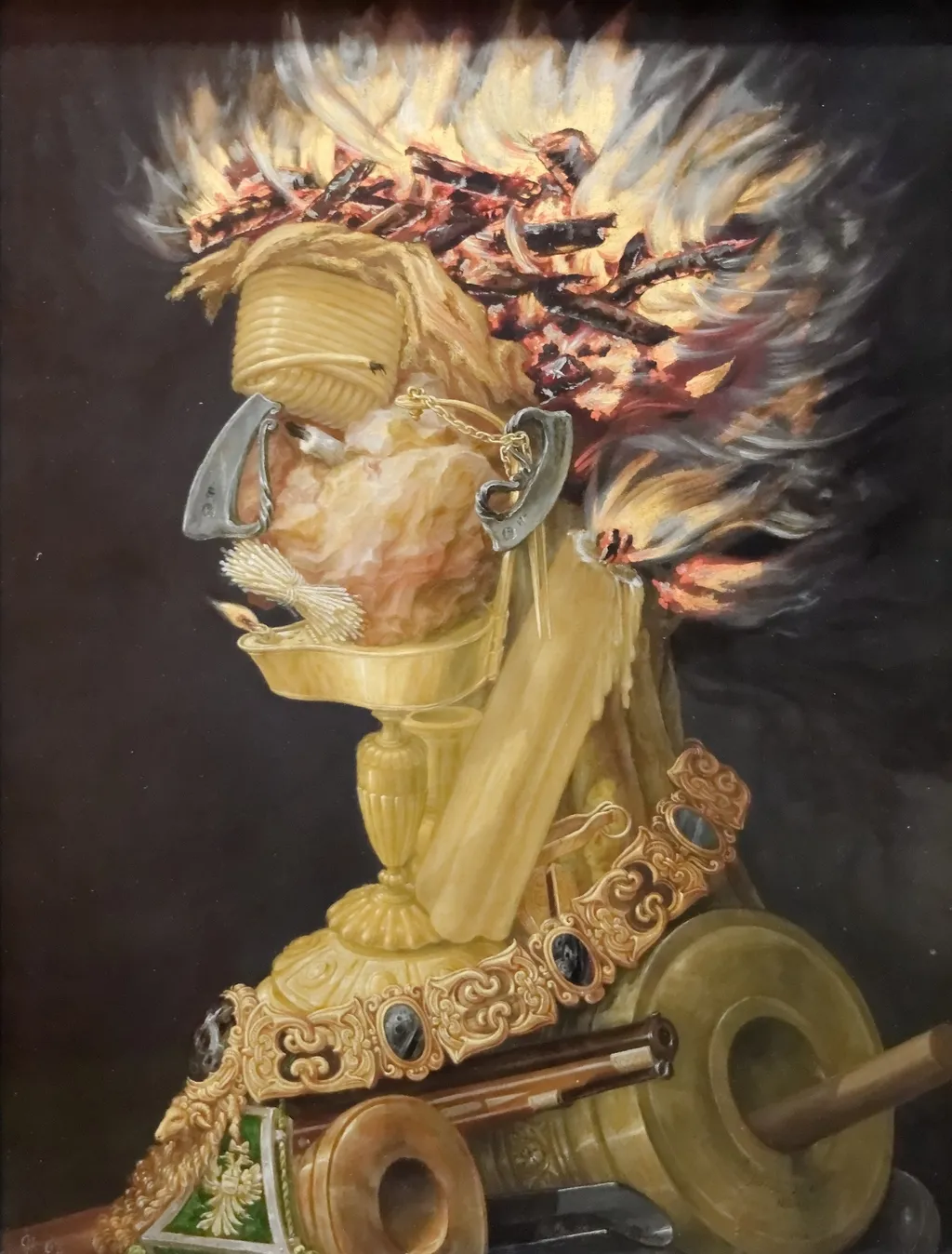 The allegory of Fire, by Giuseppe Arcimboldo, unspecified, 1566