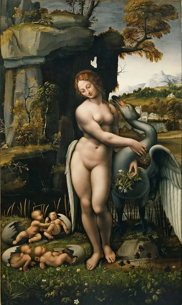 Leda and the Swan, by Leonardo da Vinci, unspecified