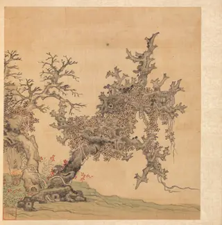 Paintings after Ancient Masters: An Ancient Tree, by Chen Hongshou, unspecified, 1625