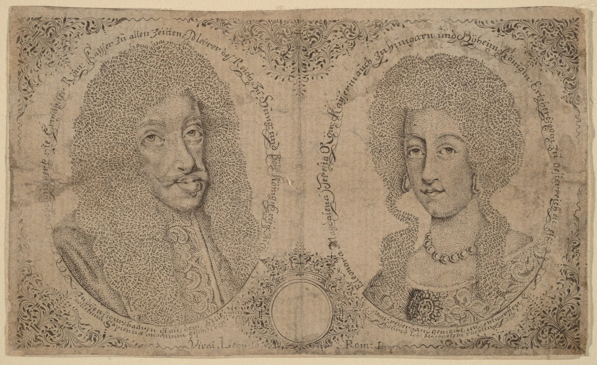 Leopold I and Eleanor of Austria, detail