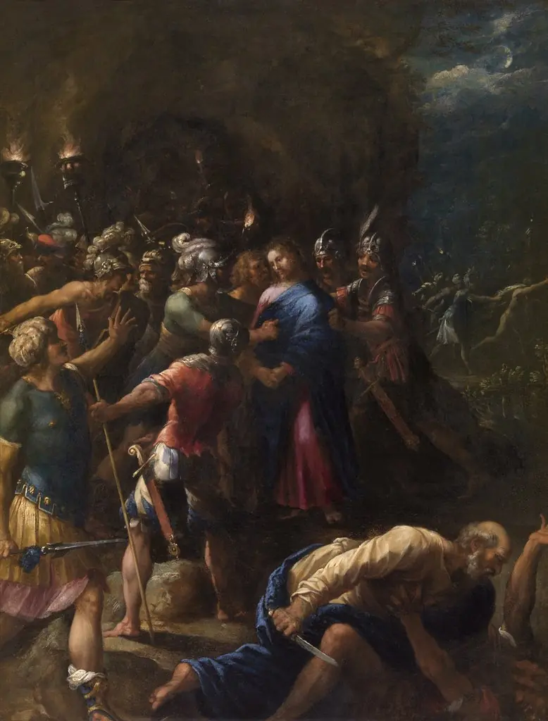 The Kiss of Judas, by Hans Rottenhammer, oil, 1625