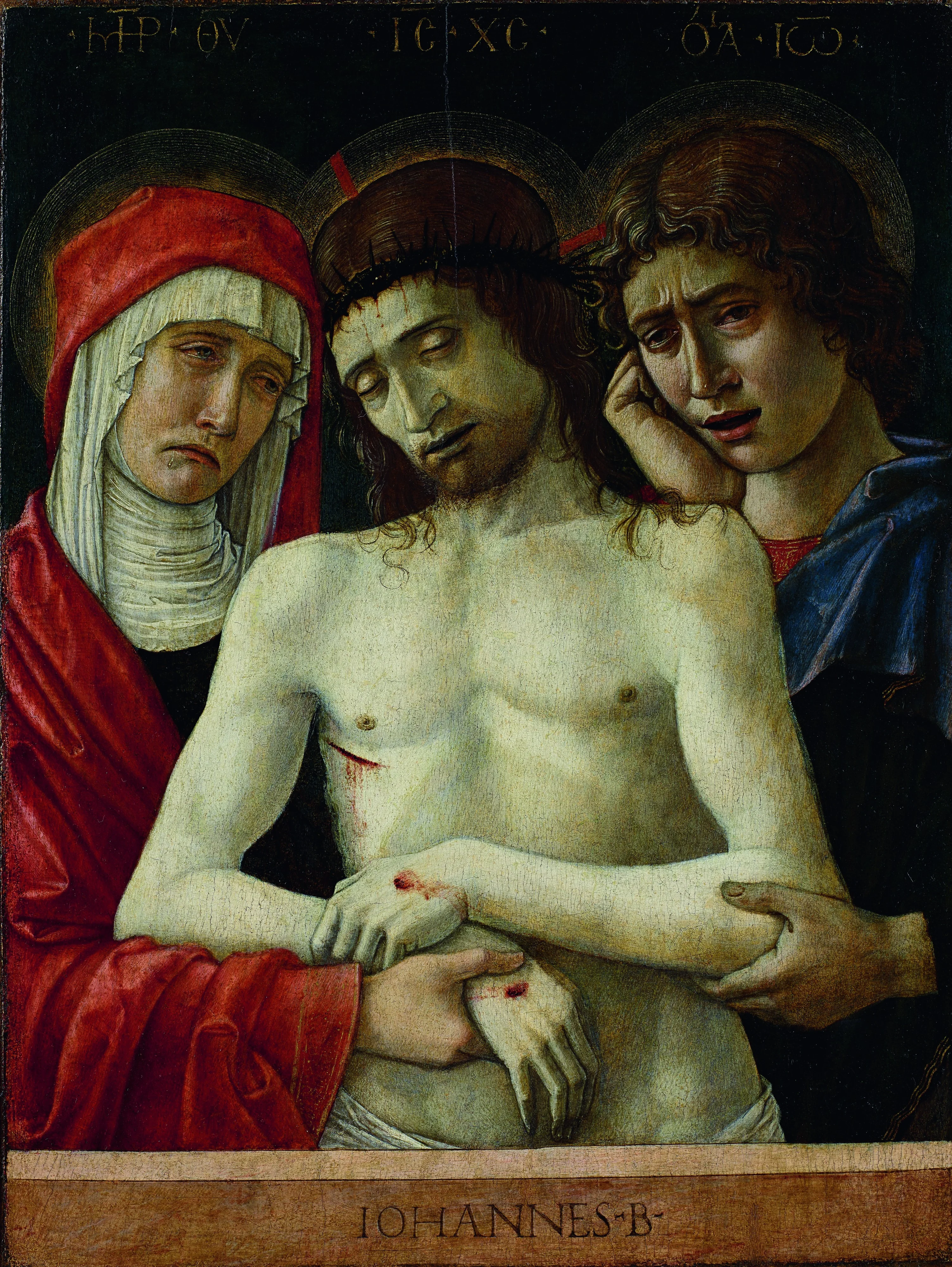 Pietà with Madonna and St. John the Evangelist, detail
