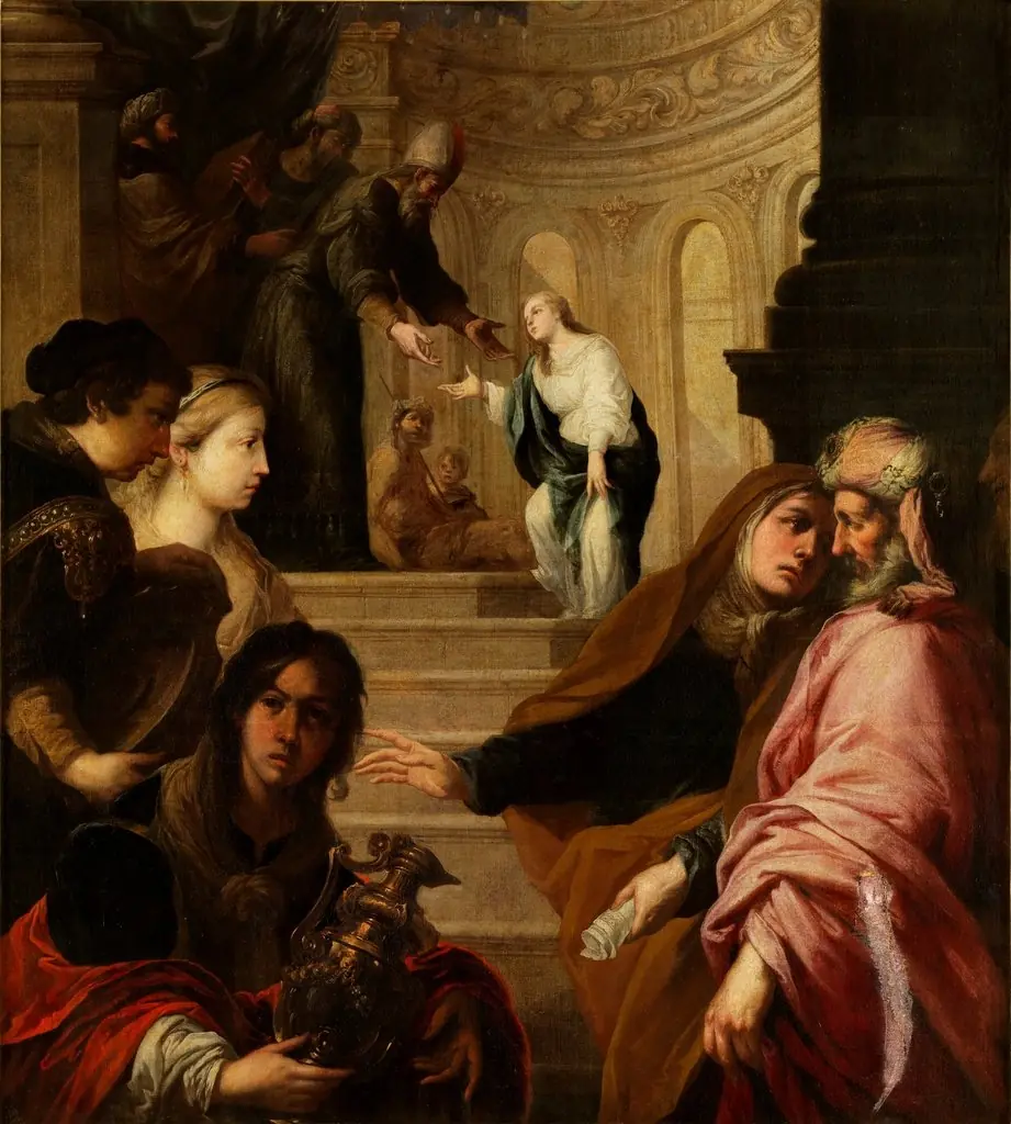 La Presentación de la Virgen en el Templo, by Juan de Sevilla, oil, 1601