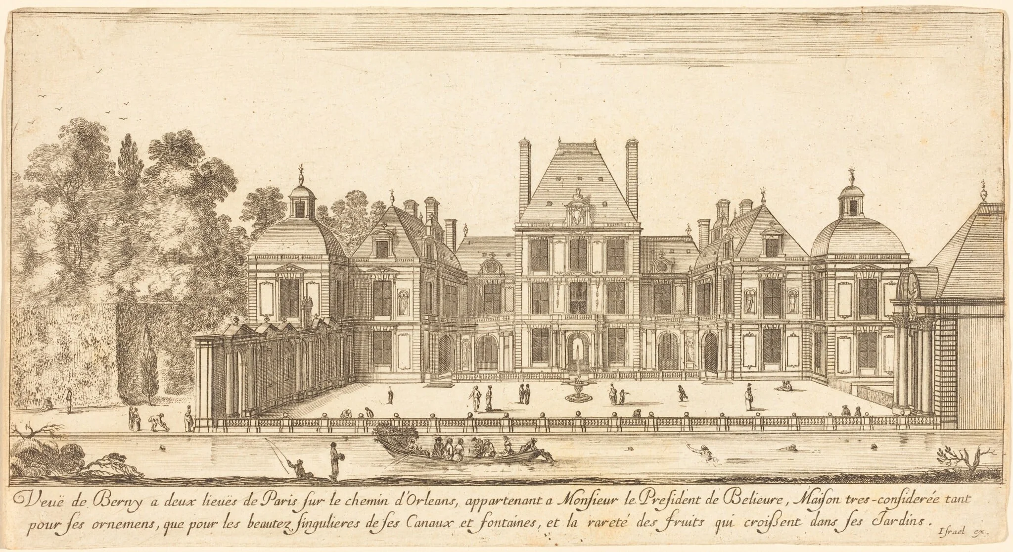 Veue de Berny a deux lieues de Paris sur le chemin d'Orléans, detail