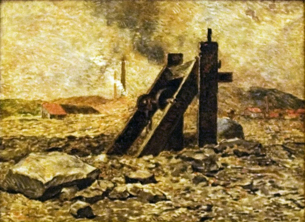 Abandoned shaft, by Constantin Meunier, oil, 1878