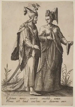 Efficiunt mores uxoris..., by Robert Boissard, ink, 1597