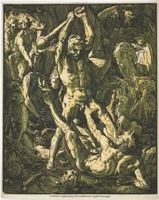 Hercules and Cacus, by Hendrick Goltzius, 1588