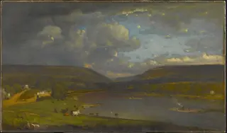 On the Delaware River, by George Inness, oil, 1861