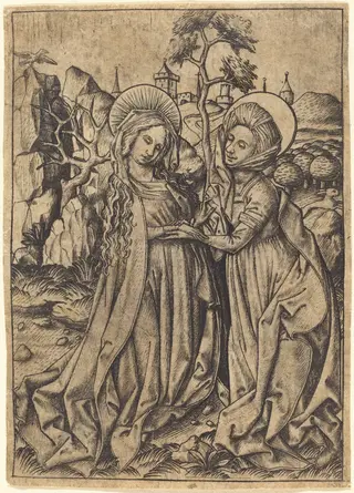 The Visitation, by Master E.S., ink, 1455