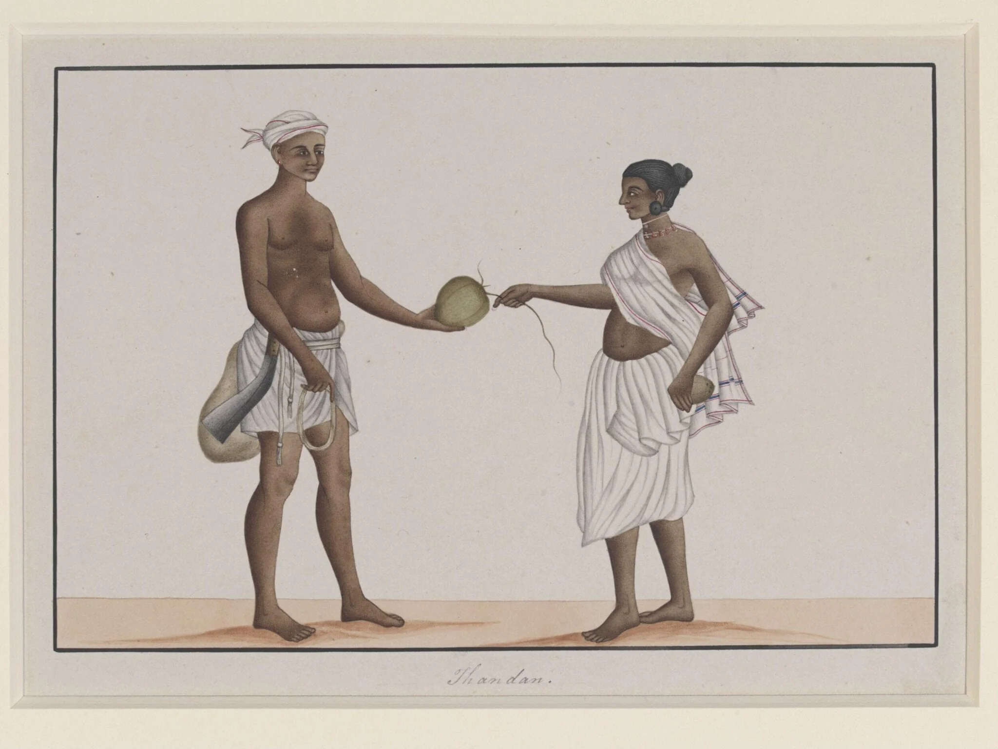 Coconut-gatherers, detail
