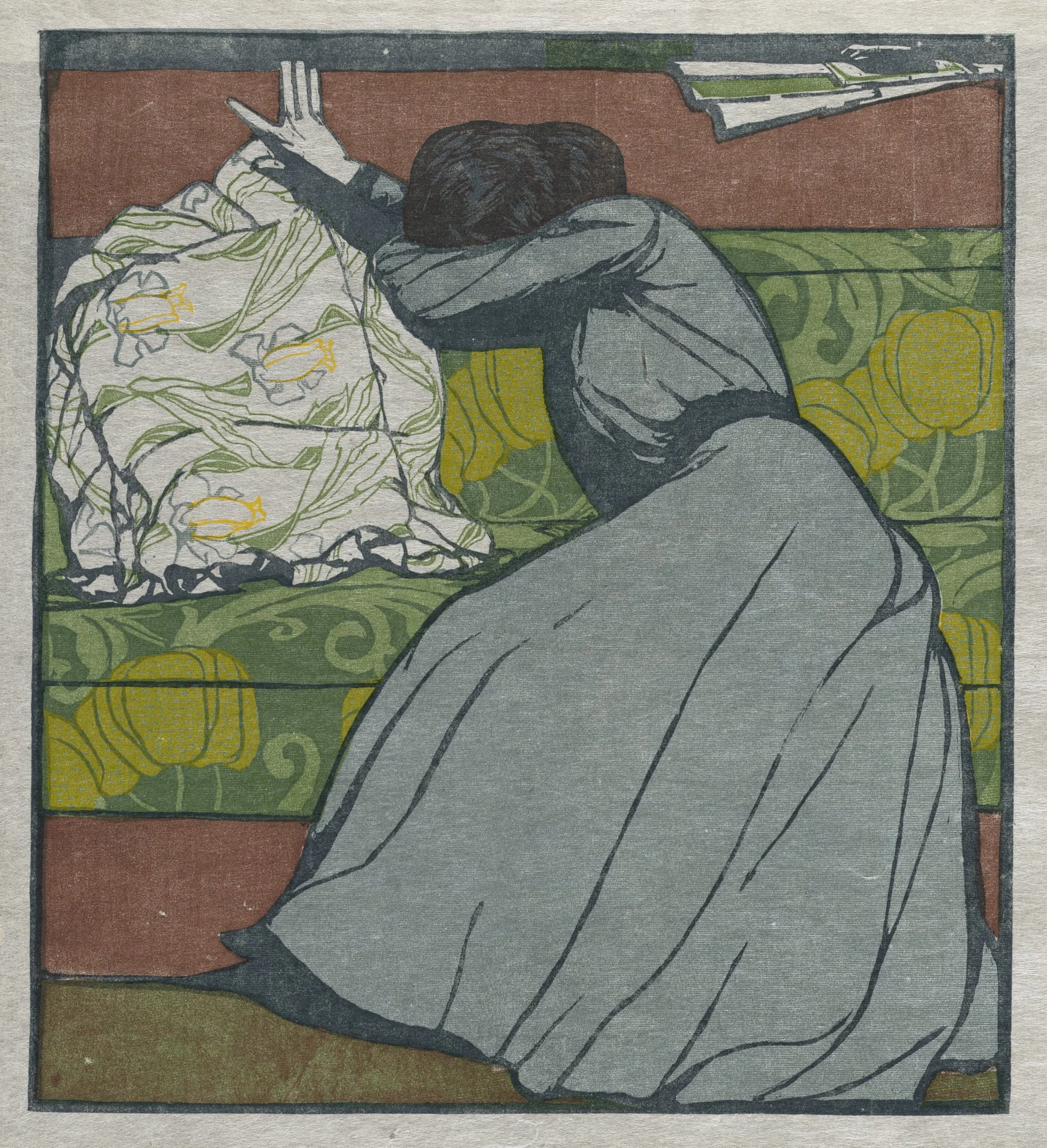 The Cushion (Martha Kurzweil Seated on a Divan), detail