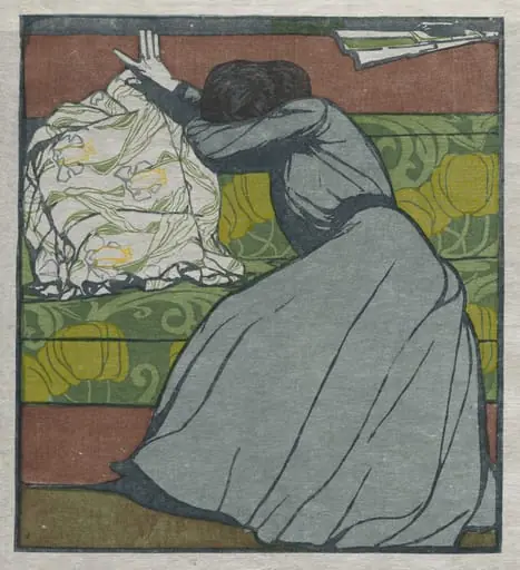 The Cushion (Martha Kurzweil Seated on a Divan), by Maximilian Kurzweil, 1903